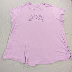 Lane Bryant Women’s Solid Purple Top Plus Size 22/24 Graphic Tee